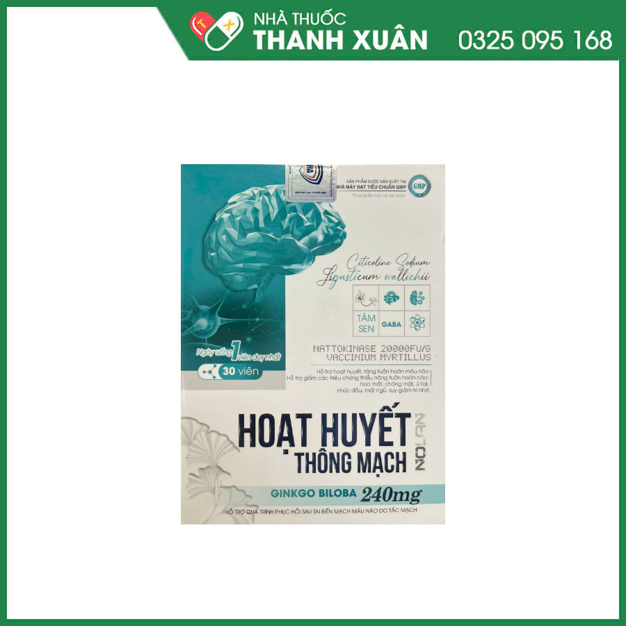 Hoạt Huyết Thông Mạch Nolan giúp hỗ trợ tăng cường lưu thông máu não, hỗ trợ quá trình phục hồi sau tai biến mạch máu não